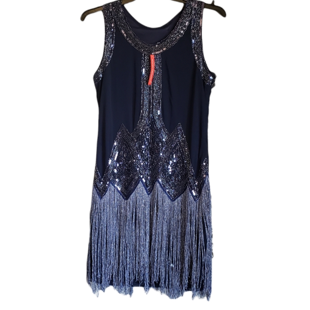 Keyamiya Embossed Midi Dress Size L